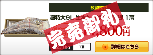 超特大9L 生本たらばがに肩脚 1肩