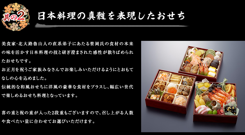 其の2.日本料理の真髄を表現したおせち