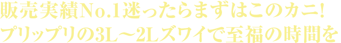 販売実績No.1迷ったらまずはこのカニ！プリップリの3L～2Lズワイで至福の時間を