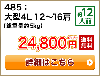 485：大型4L 12～16肩（総重量約5kg） 約12人前 24,800円(税込) 送料無料