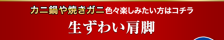 生ずわい肩脚