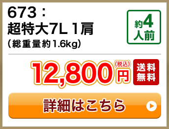 673：超特大7L 1肩（総重量約1.6kg） 約4人前 12,800円(税込) 送料無料