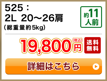 525：2L 20～26肩（総重量約5kg） 約11人前 19,800円(税込) 送料無料