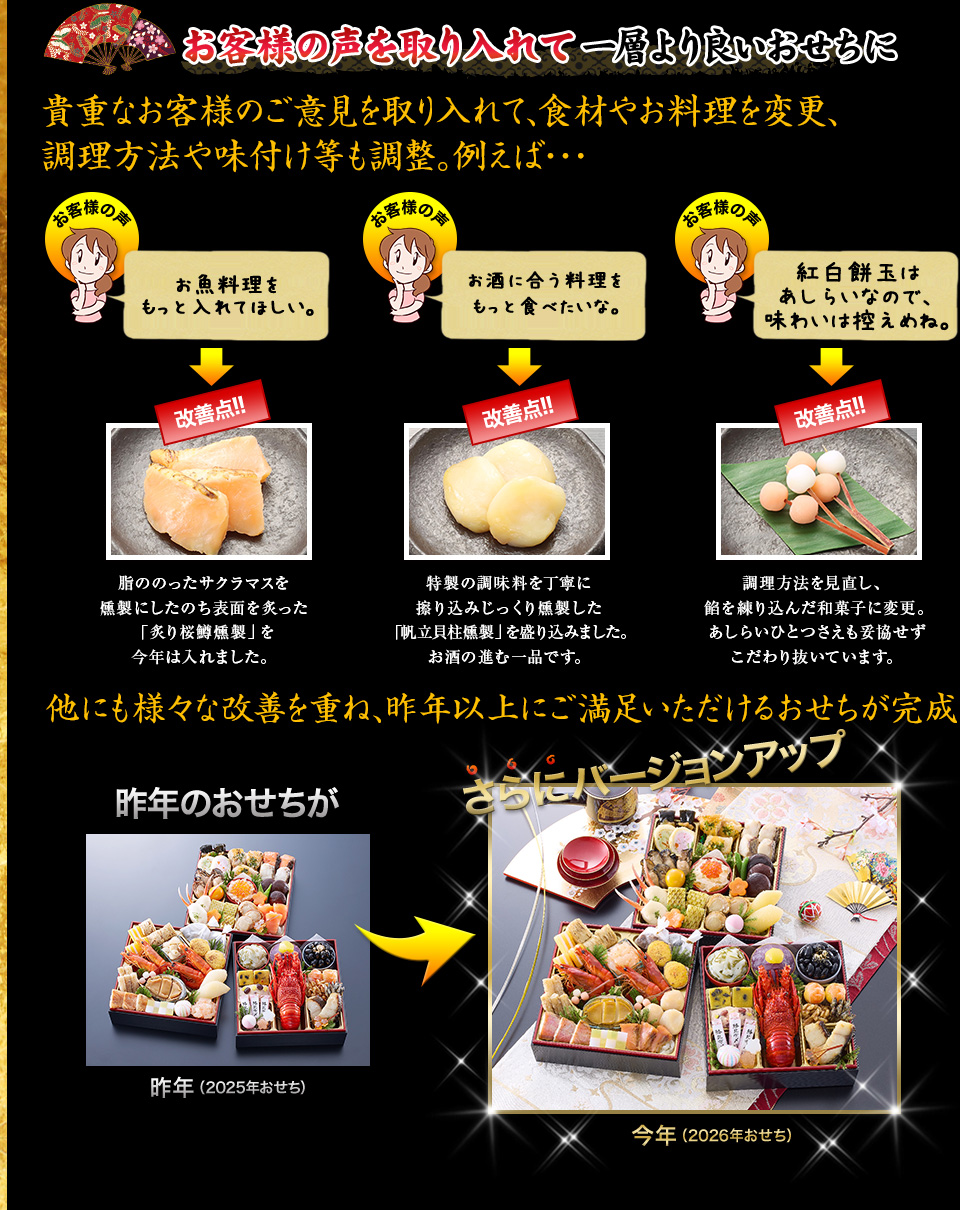 おせちのこだわり
