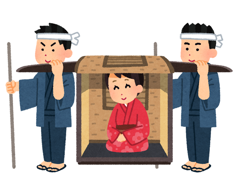 江戸時代の駕籠のイラスト