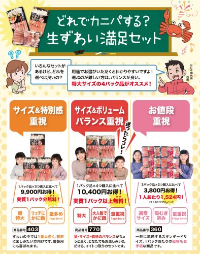 かに本舗生ガニ比較