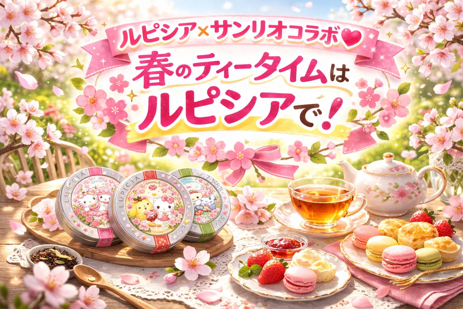春のルピシアとサンリオの夢コラボ🌸紅茶＆マグで過ごす極上ティー
