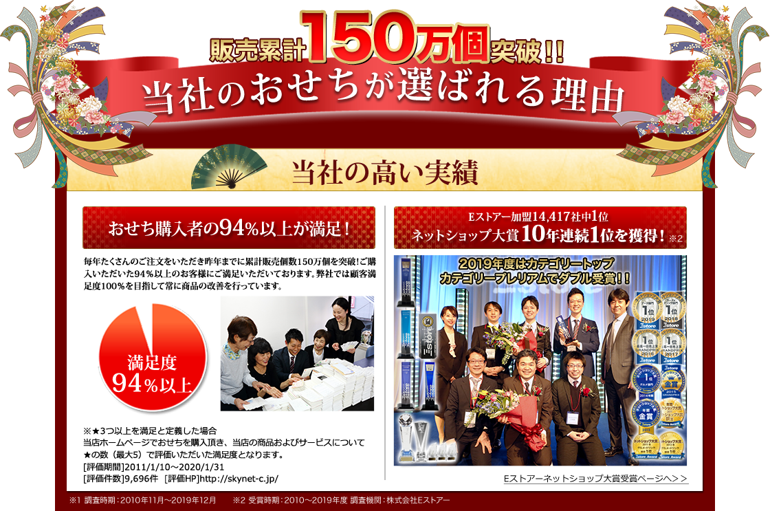 当社のおせちが選ばれる理由