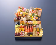 京都御所南 京料理「やまの」監修 変形三段重 珠天箱