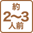 約 2～3人前