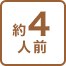 約 4人前