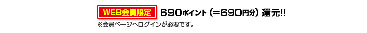 690ポイント（690円分）還元