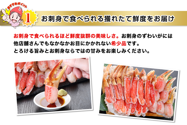 お刺身で食べられる獲れたて鮮度をお届け