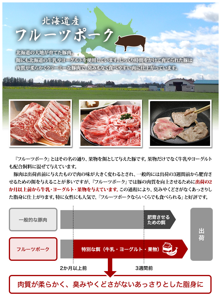 北海道の大地が育てた「フルーツポーク」使用の豚丼