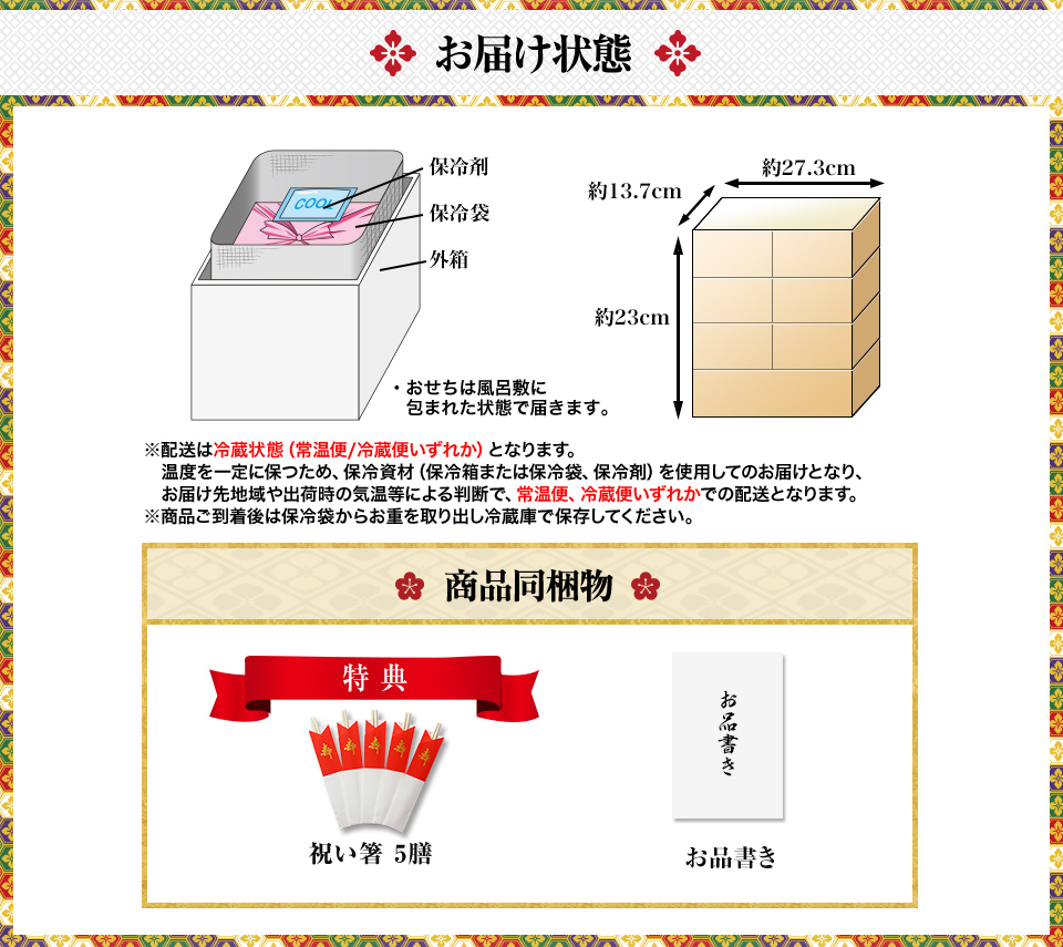 お届け状態