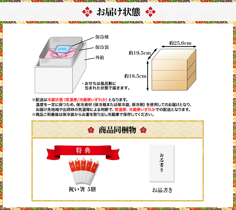 お届け状態