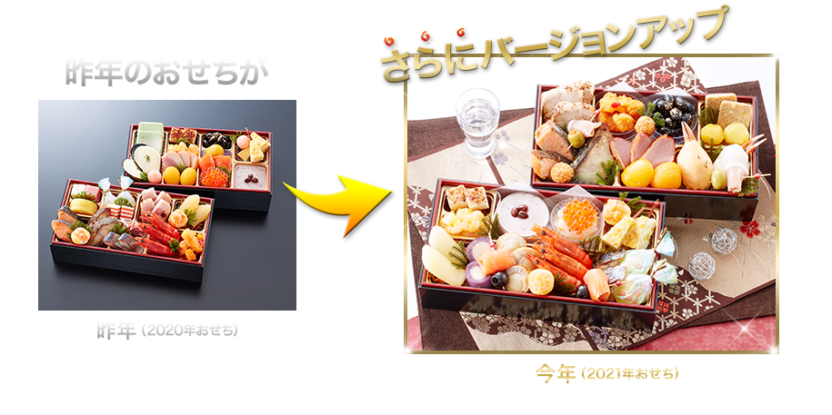 昨年のおせちがさらにバージョンアップ
