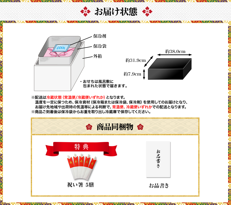 お届け状態