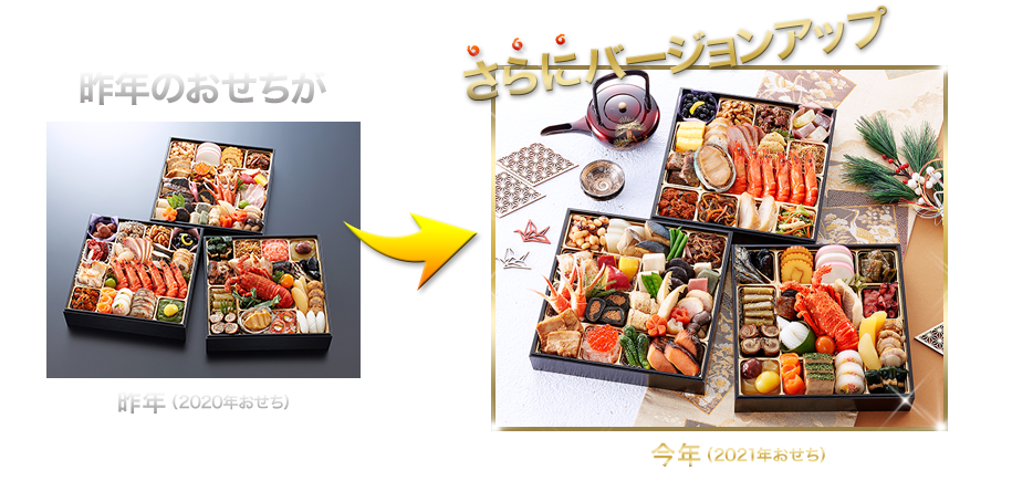 昨年のおせちがさらにバージョンアップ