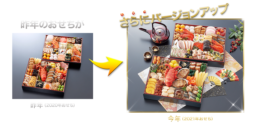 昨年のおせちがさらにバージョンアップ