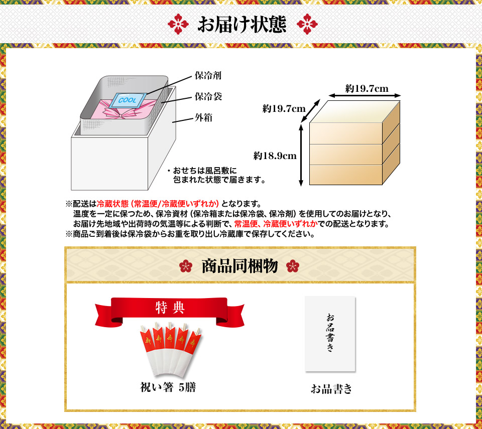 お届け状態
