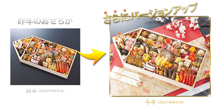 昨年のおせちがさらにバージョンアップ