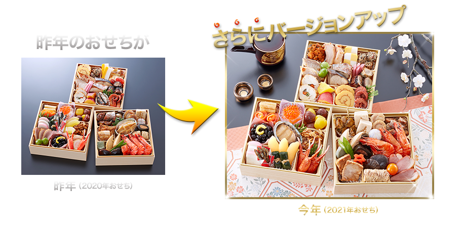 昨年のおせちがさらにバージョンアップ