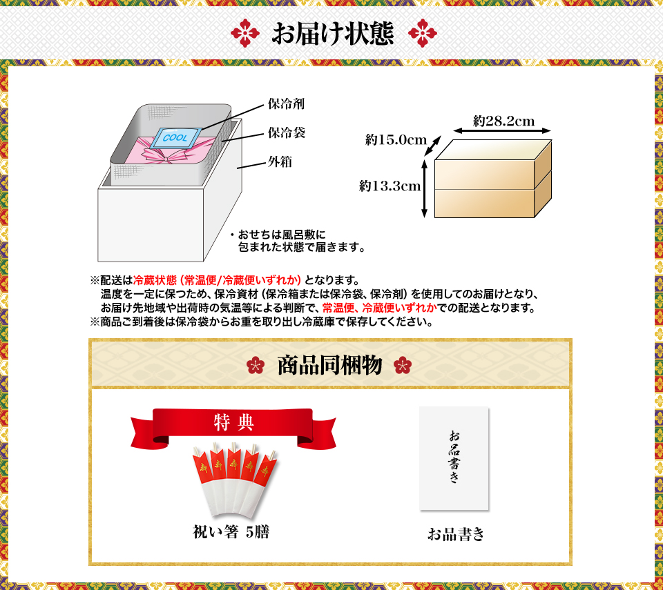 お届け状態