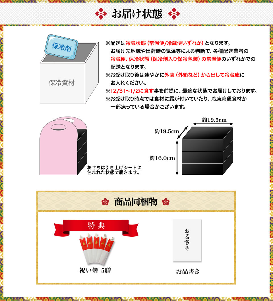 お届け状態