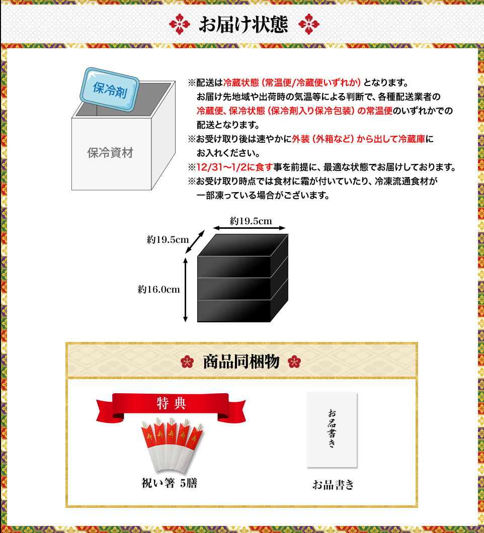 お届け状態