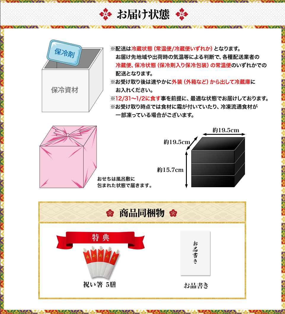 お届け状態
