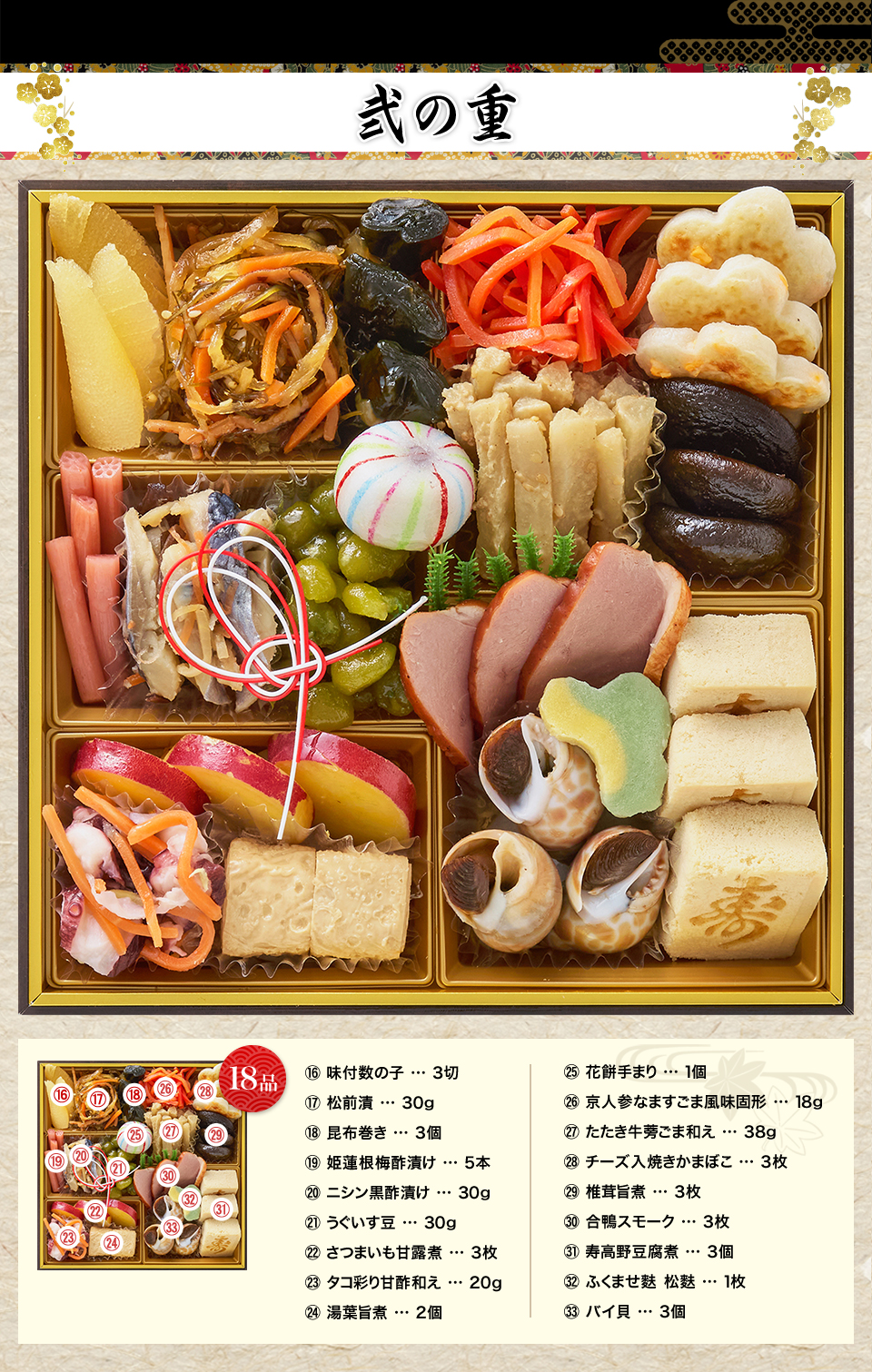 弐の重 18品目