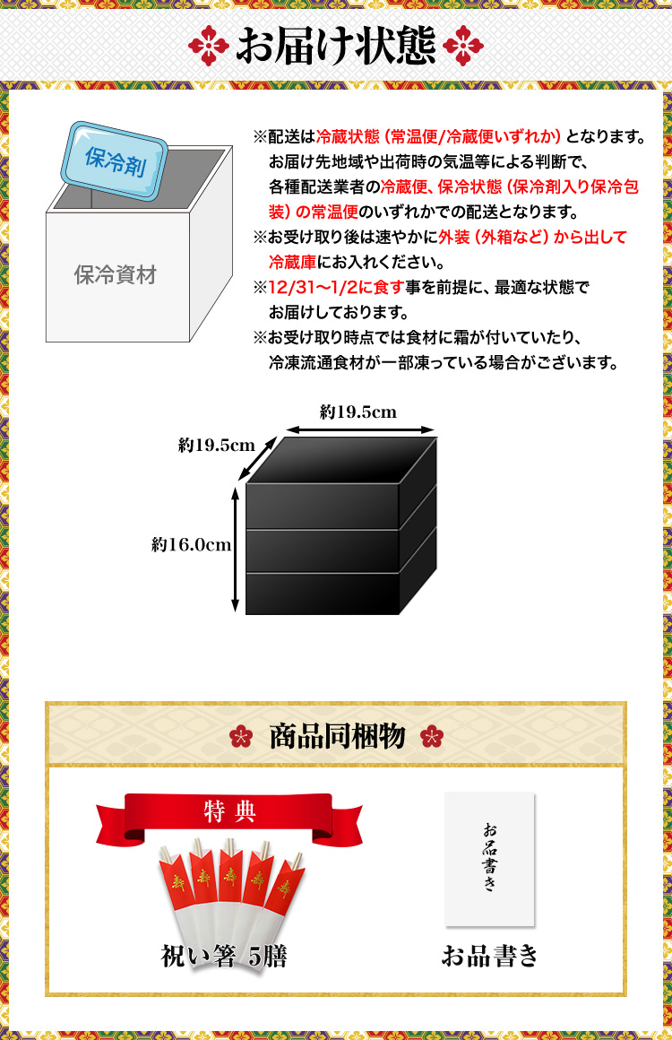 お届け状態