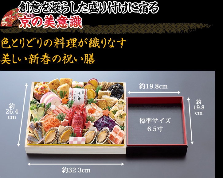 創意を凝らした盛り付けに宿る京の美意識 色とりどりの料理が織りなす美しい新春の祝い膳