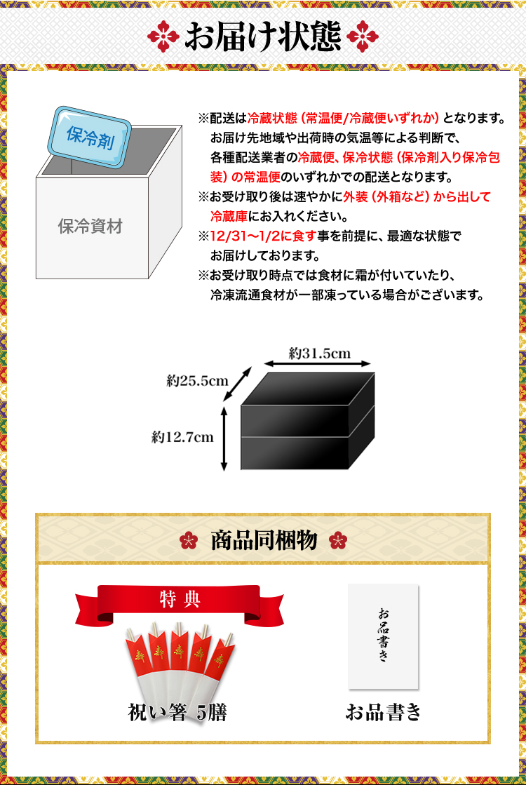 お届け状態