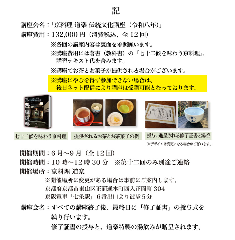 132,000円（消費税込、全12回）　